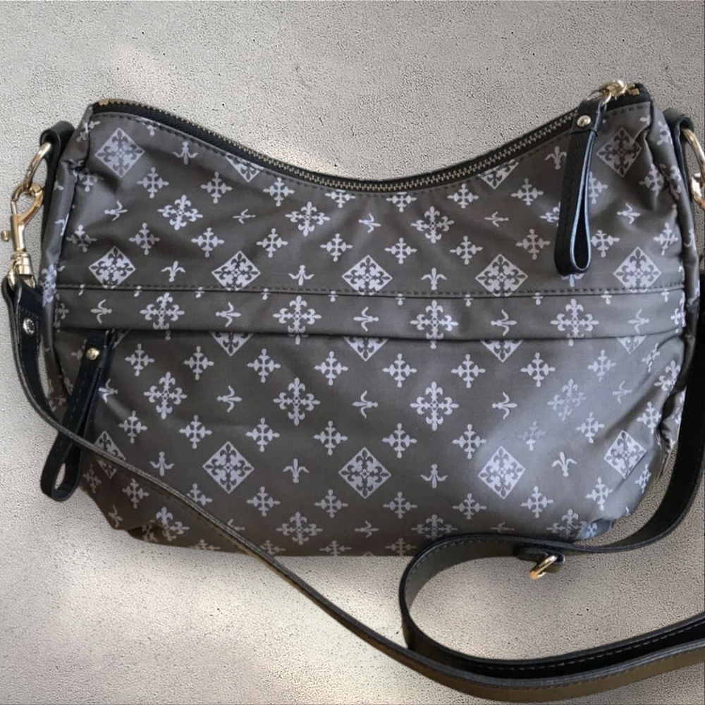 Russet Purse Black Print Crossbody